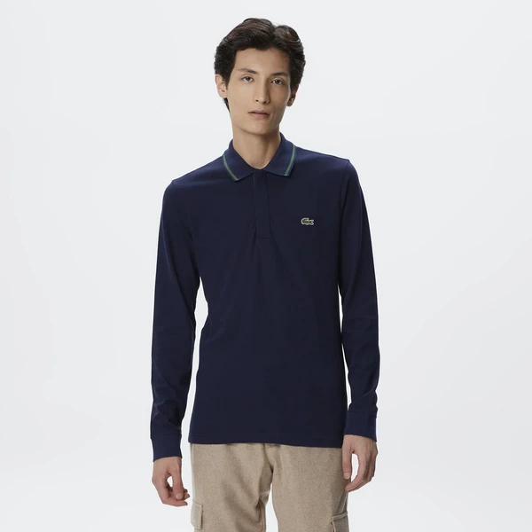 Поло Lacoste приталенное, синий, арт. PH2404