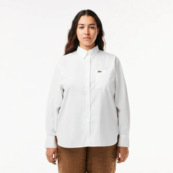 Рубашка Lacoste оверсайз, белый, арт. CF1727