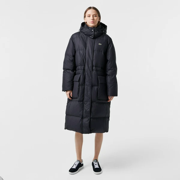 Женский пуховик Lacoste оверсайз, черный, арт. BF0741
