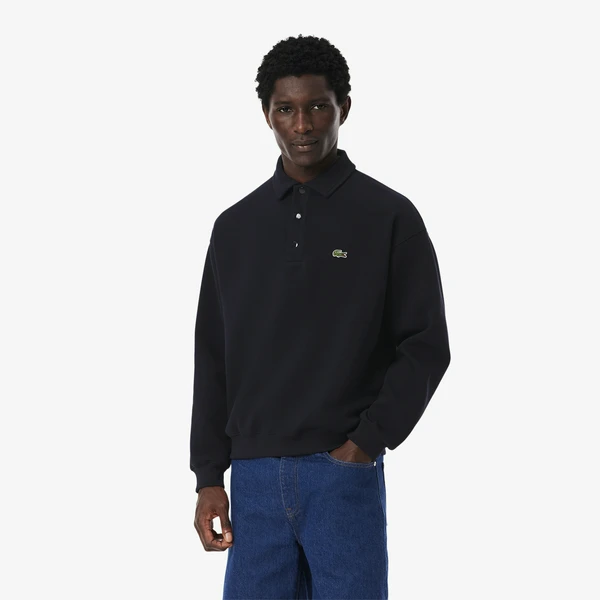 Толстовка-поло Lacoste свободного кроя, синий, арт. SH2821