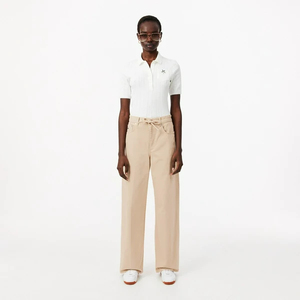 Джинсы женские Lacoste из органического хлопка, бежевый, арт. HF0206