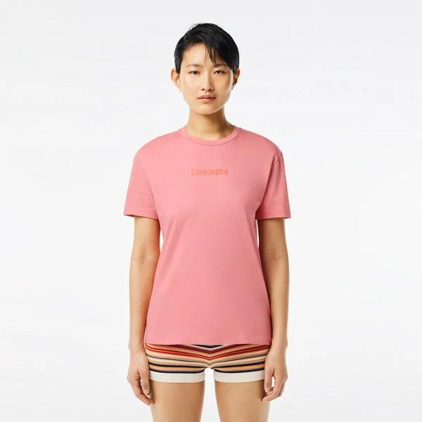 Женская футболка Lacoste, розовый, арт. TF7227