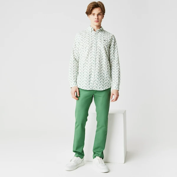 Брюки Lacoste приталенного кроя, зеленый, арт. HH0331