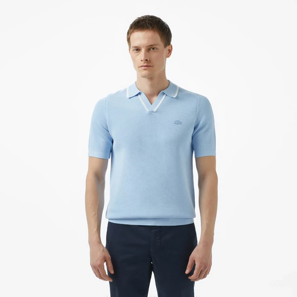 Поло Lacoste вязаное, голубой, арт. AH0504R