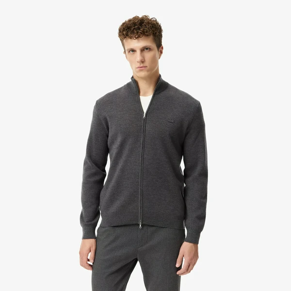 Свитер Lacoste на молнии, серый, арт. AH1955