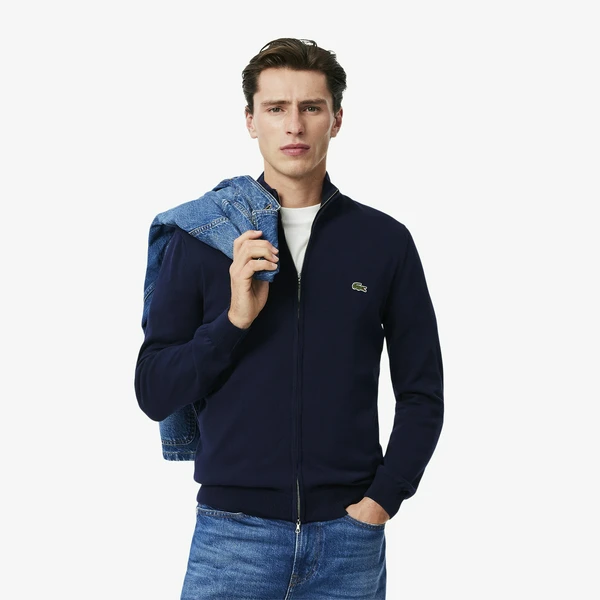 Свитер Lacoste на молнии, синий, арт. AH1957