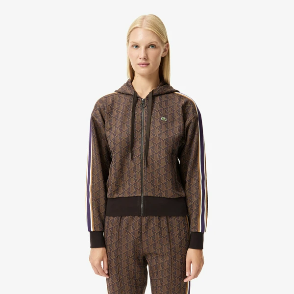 Толстовка Lacoste жаккардовая, коричневый, арт. SF7606