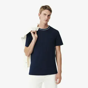 Футболка Lacoste с воротником в полоску, синий, арт. TH8174