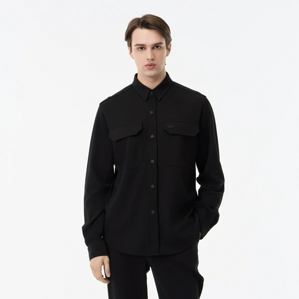 Рубашка Lacoste на кнопках, черный, арт. CH0505