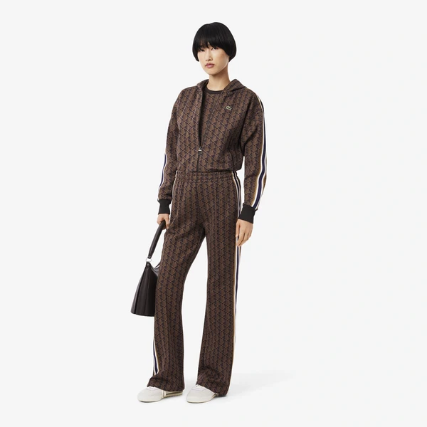 Спортивные брюки Lacoste расклешенные, коричневый, арт. XF9313