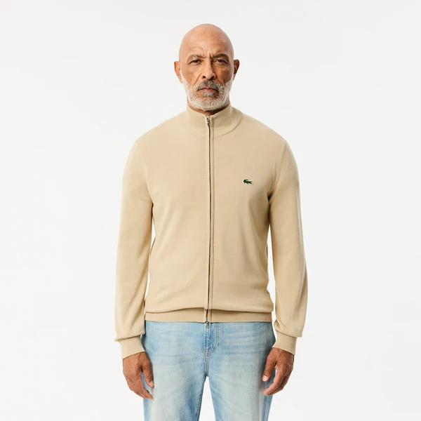Свитер Lacoste на молнии, бежевый, арт. AH1957