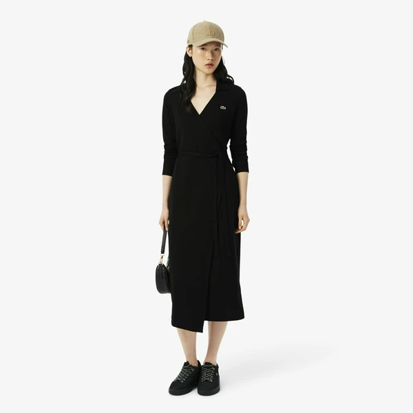 Платье Lacoste эластичное, черный, арт. EF6022
