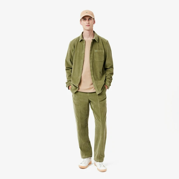 Брюки Lacoste вельветовые, хаки, арт. HH5963