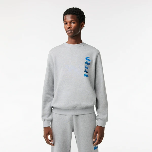 Свитшот Lacoste классический, серый, арт. SH3581