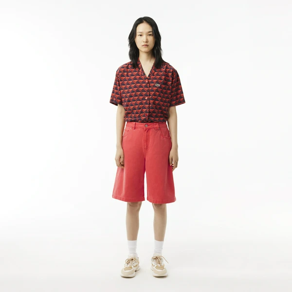 Шорты Lacoste длинные, красный, арт. FF6950