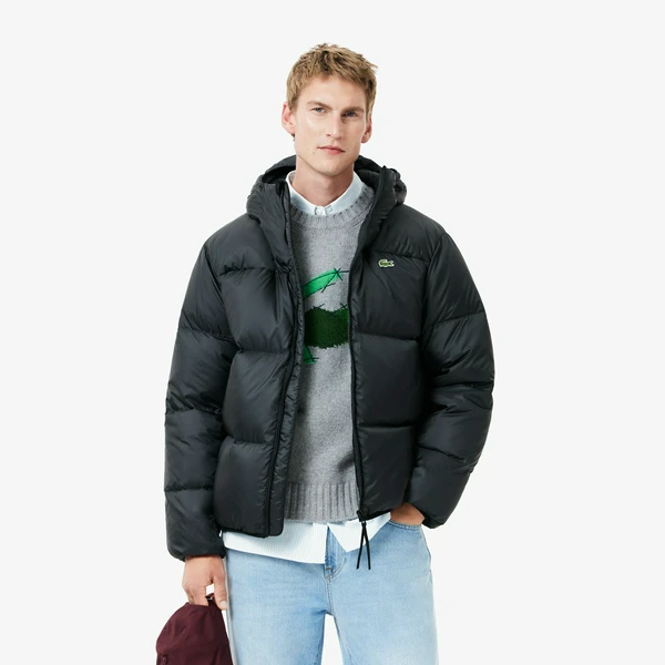 Пуховик Lacoste короткий, черный, арт. BH2905