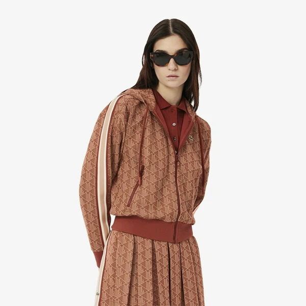 Толстовка Lacoste жаккардовая, коричневый, арт. SF7606