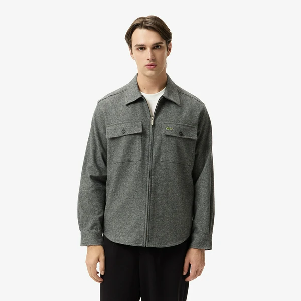 Рубашка Lacoste с нагрудными карманами, серый, арт. CH2551