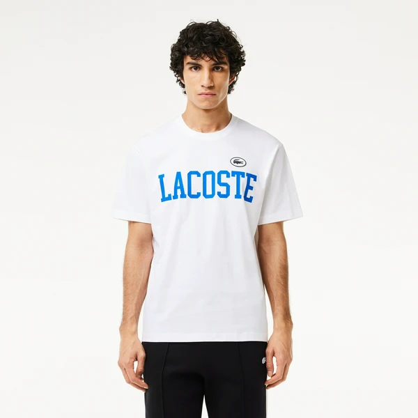 Футболка Lacoste с контрастным значком, белый, арт. TH7411