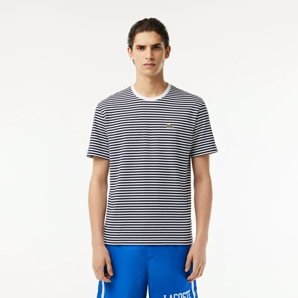 Футболка Lacoste полосатая, белый, арт. TH9749