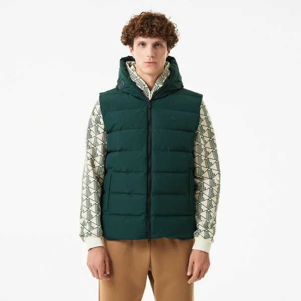 Жилет Lacoste утепленный стеганый, зеленый, арт. BH2517