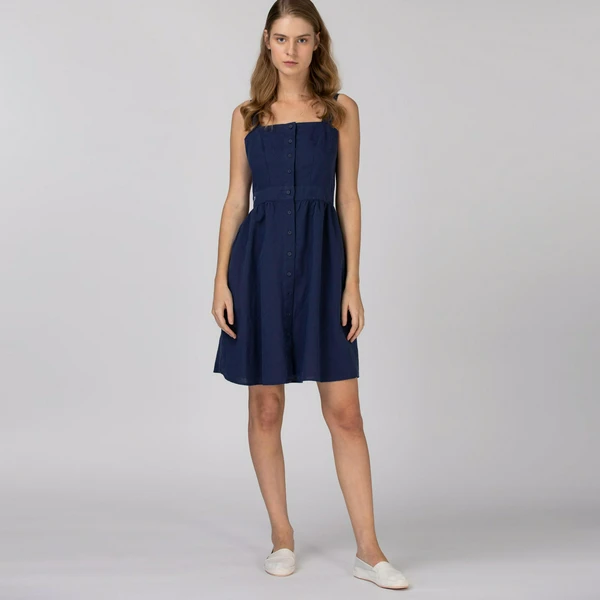 Платье Lacoste на бретельках, синий, арт. EF0116