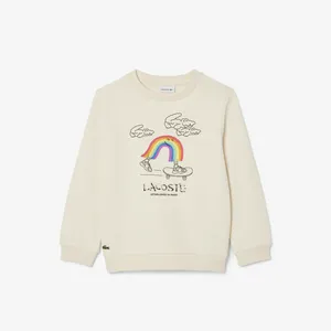 Свитшот Lacoste флисовый, белый, арт. SJ8452