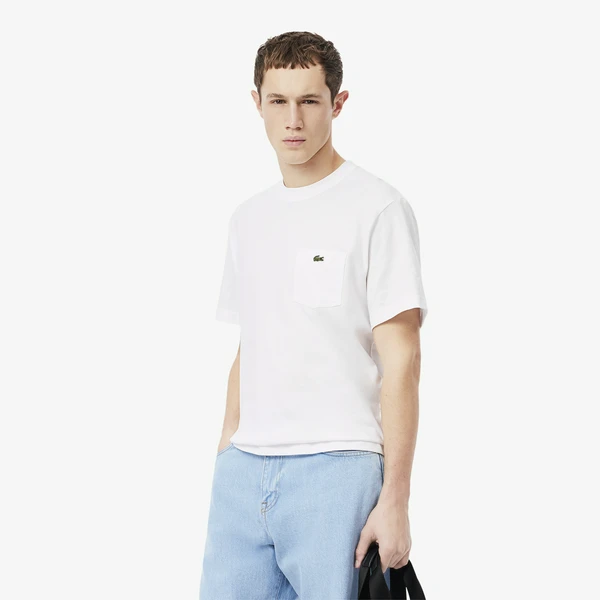 Футболка Lacoste с карманом, белый, арт. TH2827