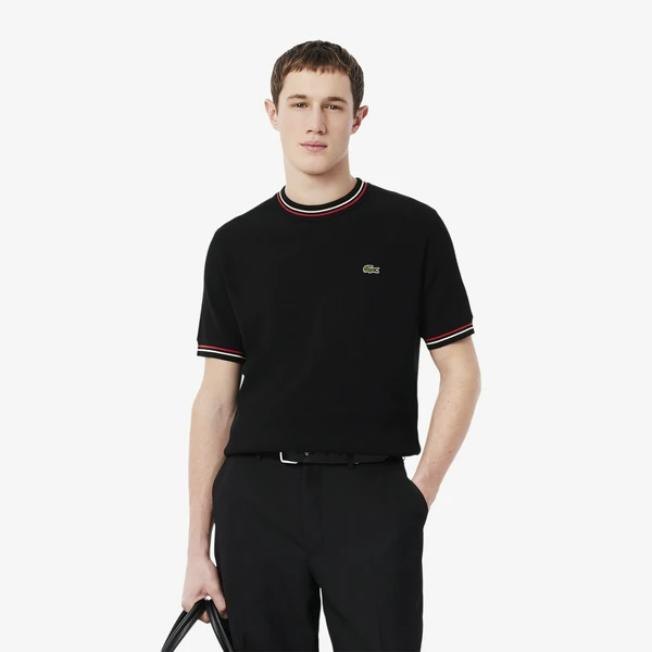 Футболка Lacoste трикотажная, черный, арт. AH9301