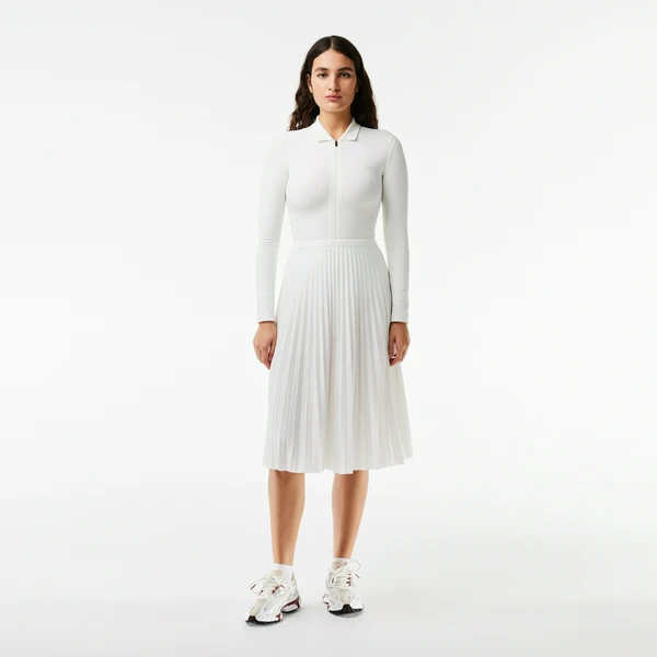 Юбка Lacoste плиссированная, белый, арт. JF8050
