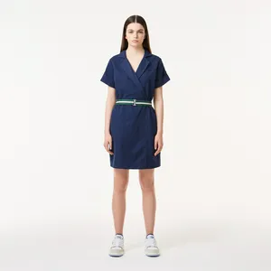 Платье Lacoste с поясом, синий, арт. EF0415