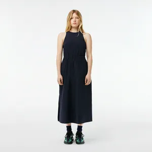 Женское платье-миди Lacoste с эластичным поясом, синий, арт. EF6920