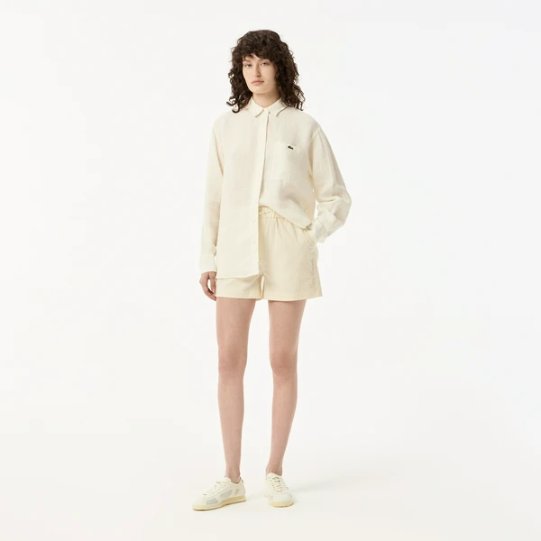 Шорты Lacoste Однотонные короткие, белый, арт. FF0401