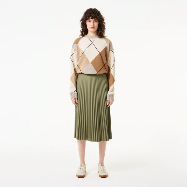 Юбка плиссированная Lacoste, хаки, арт. JF8050