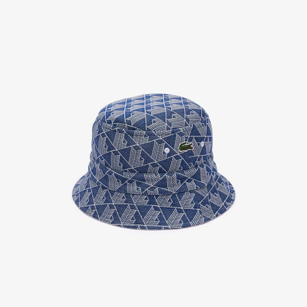 Двусторонняя панама Lacoste Signature, синий, арт. RK7593