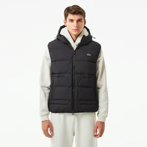 Утепленный жилет с капюшоном Lacoste, черный, арт. BH2317