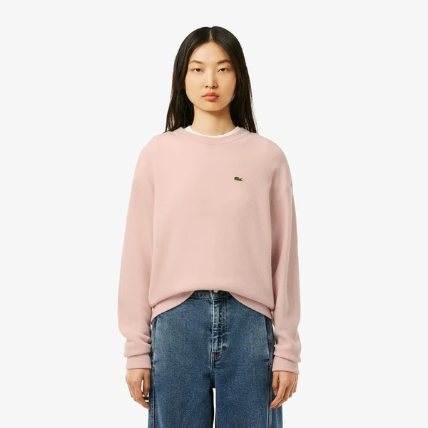 Свитер Lacoste с круглым вырезом, розовый, арт. AF9551