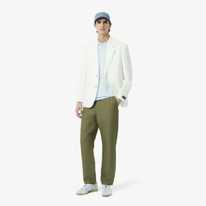 Спортивные брюки Lacoste из льна и вискозы, хаки, арт. XH9104