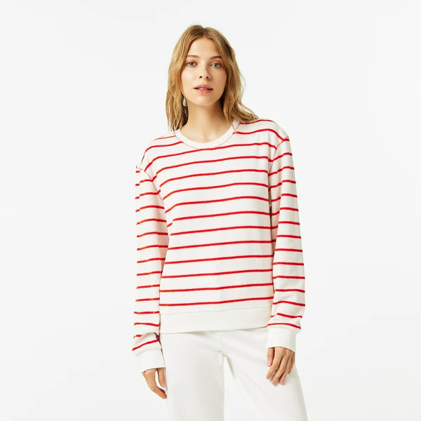 Женская толстовка Lacoste с круглым воротом, белый, арт. SF0317