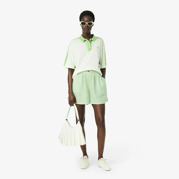 Шорты женские Lacoste из льна, белый, арт. FF0226