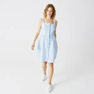 Женское платье Lacoste на бретельках, голубой, арт. EF0116