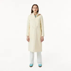 Женская утепленная куртка-парка Lacoste с эластичным поясом, белый, арт. BF0406R