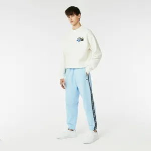 Спортивные брюки-джоггеры Lacoste в полоску с логотипом, голубой, арт. XH2102