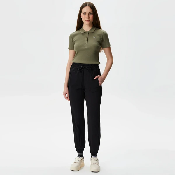 Брюки-джоггеры Lacoste на эластичном поясе, черный, арт. HF0407