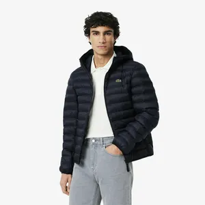 Мужская стеганая куртка Lacoste с капюшоном, синий, арт. BH2909