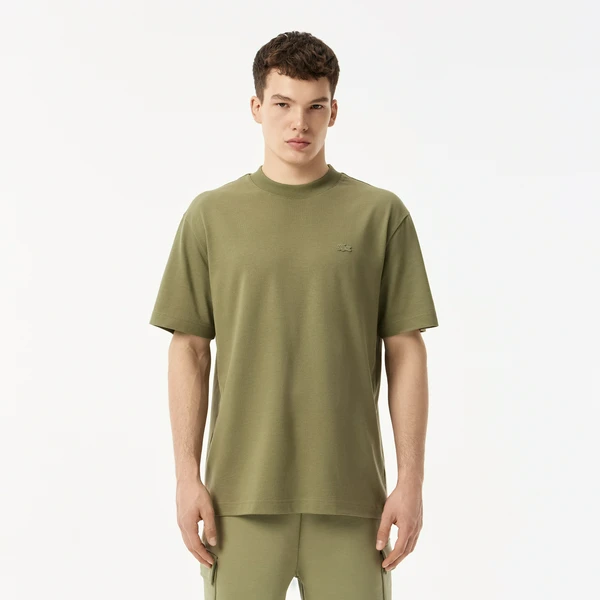 Футболка Lacoste из смеси хлопка, хаки, арт. TH0541