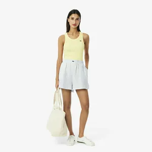 Женские шорты Lacoste из льна, голубой, арт. FF0226