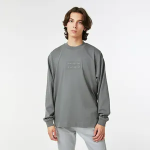 Мужская футболка-лонгслив Lacoste, серый, арт. TH2505