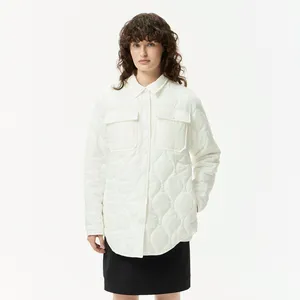 Женская стеганая куртка Lacoste с нагрудными карманами, белый, арт. BF2415