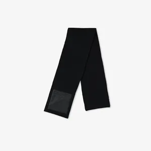 Шарф Lacoste шерстяной, черный, арт. RE2407